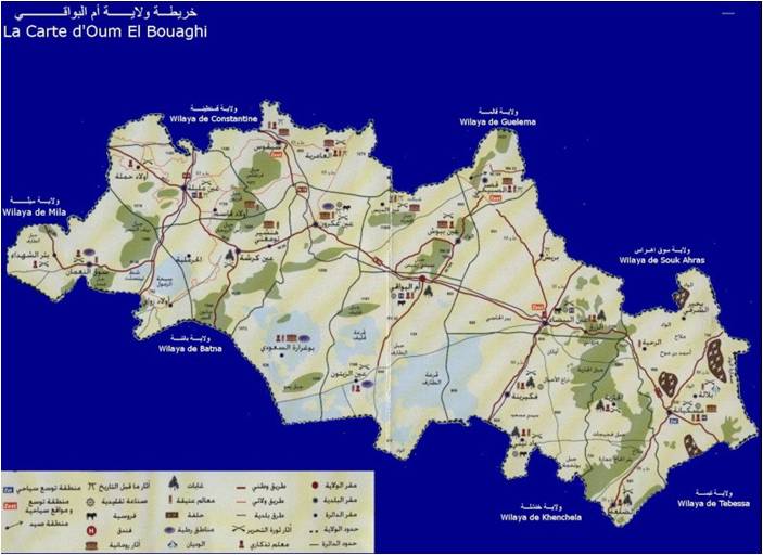 خريطة ام البواقي