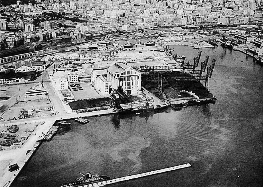 Ancienne photo d'Alger  Port vu du ciel