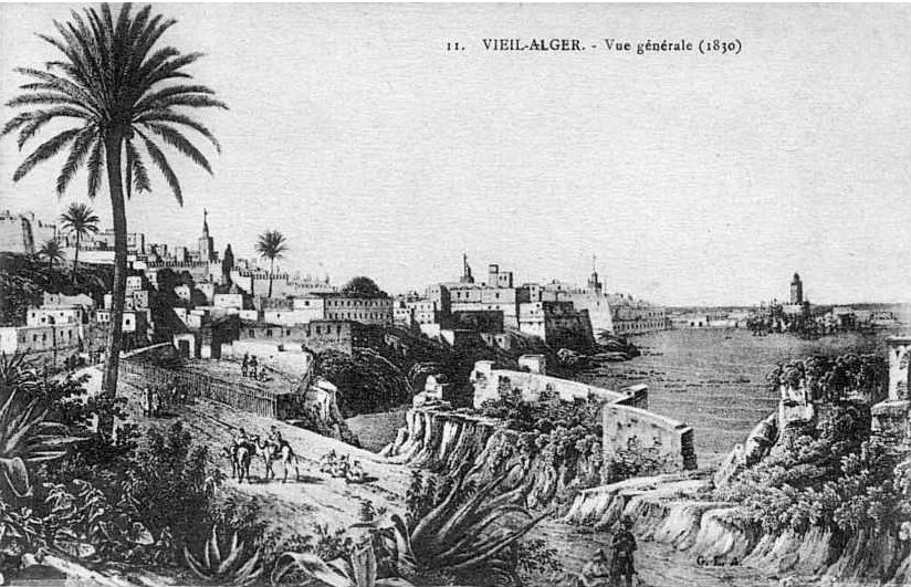 Ancienne photo d'Alger  Viel Alger, vue générale 1830