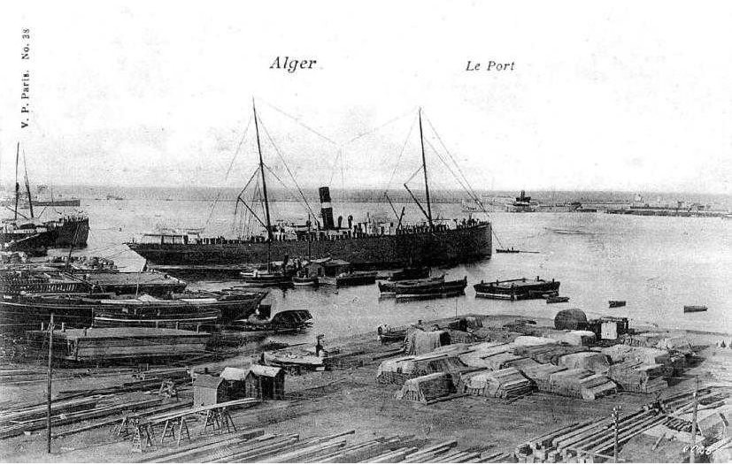 Ancienne photo d'Alger  Le port