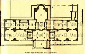 Plan des thermes de l'Ouest de Cherchel