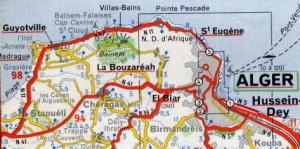 Carte Hammamet (Guyotville) Alger