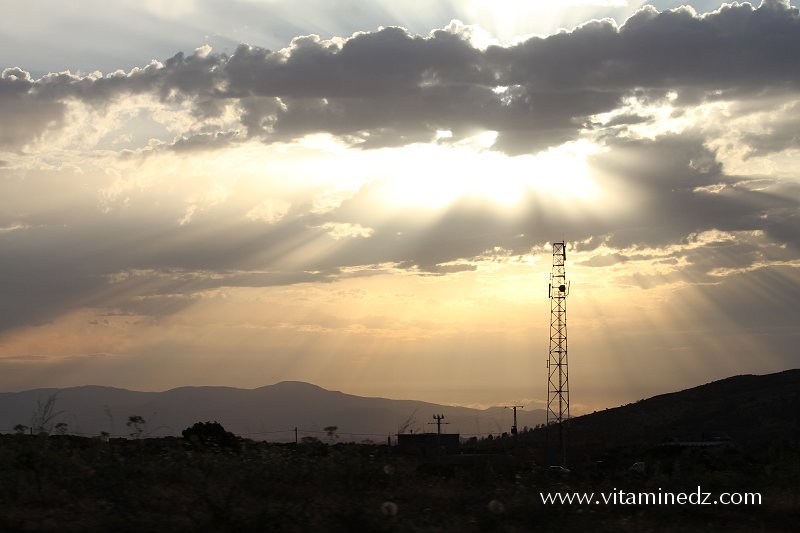 Coucher de Soleil sur la Commune de Ain Fezza (Tlemcen)