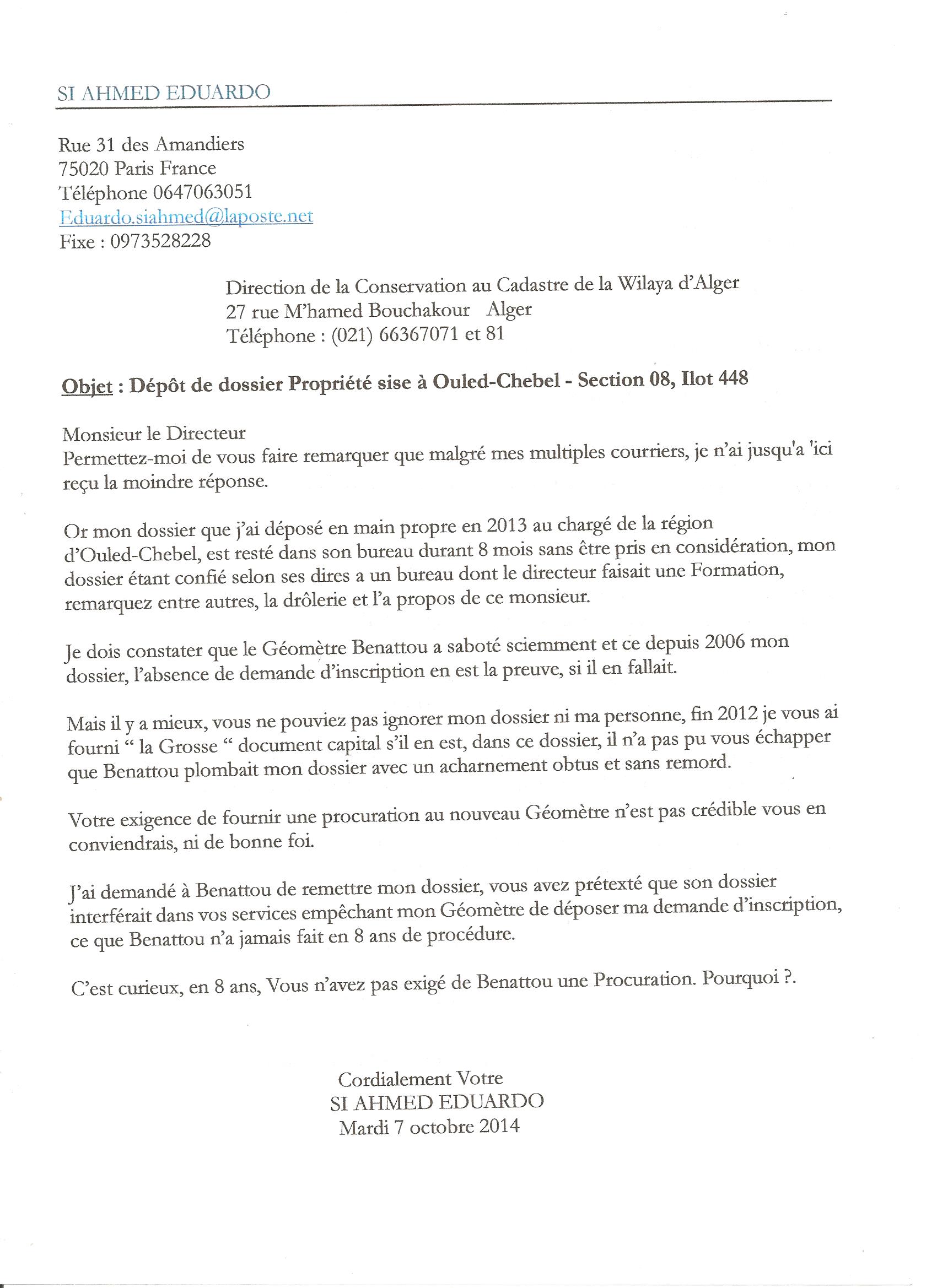 Directeur de la Conservation