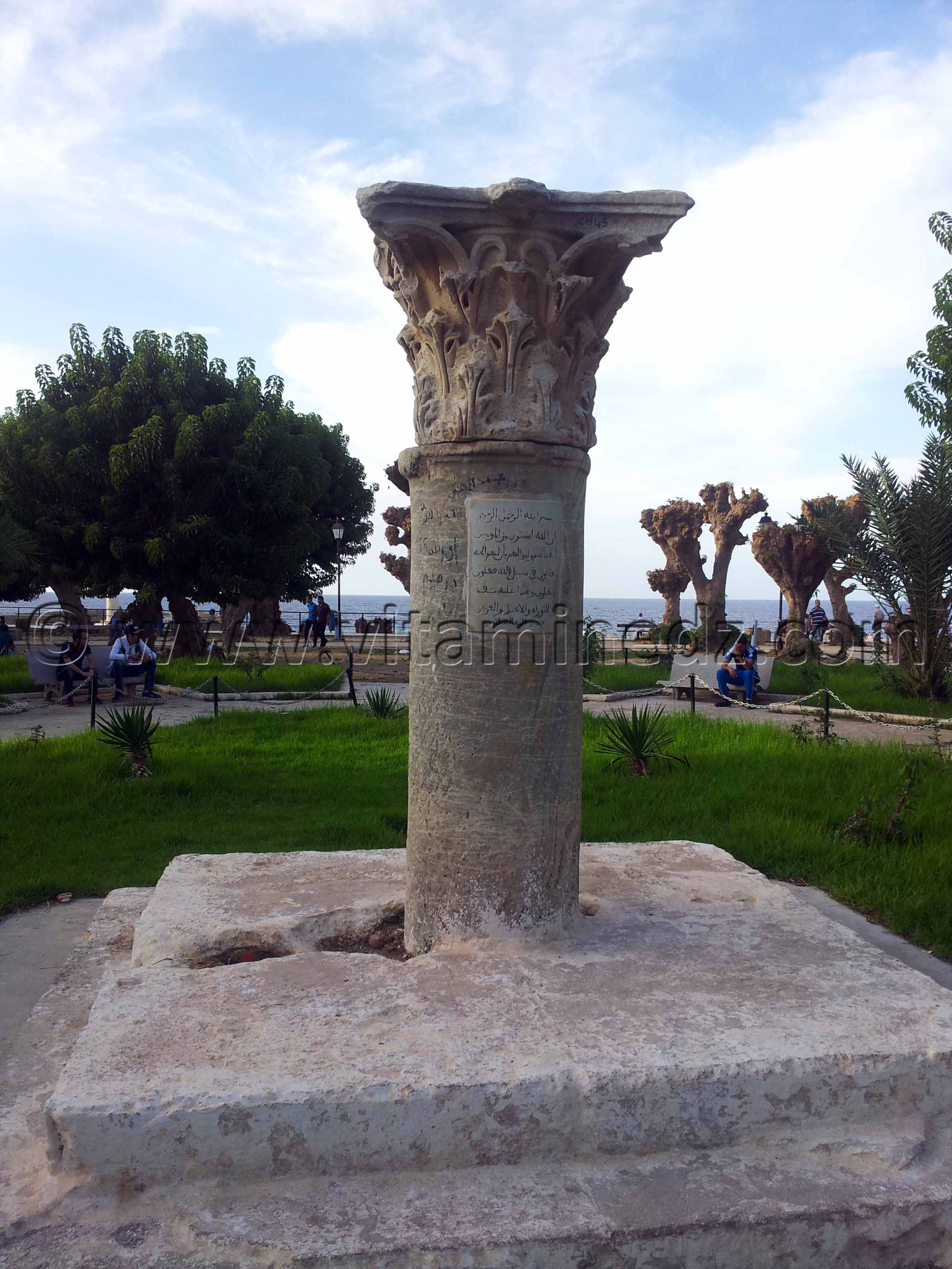 Colonne romaine à la placette de Cherchell (Caesarée)