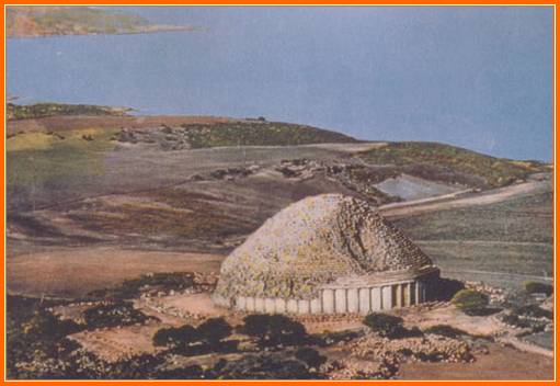 Vue aérienne du tombeau royal de maurétanie