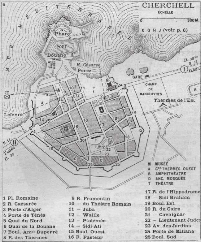 Plan de la ville de Cherchell (1928)