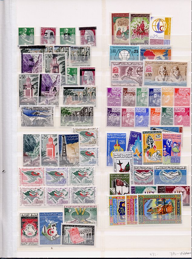 Philatélie  Echange timbres du Monde avec Timbres d'Algérie
