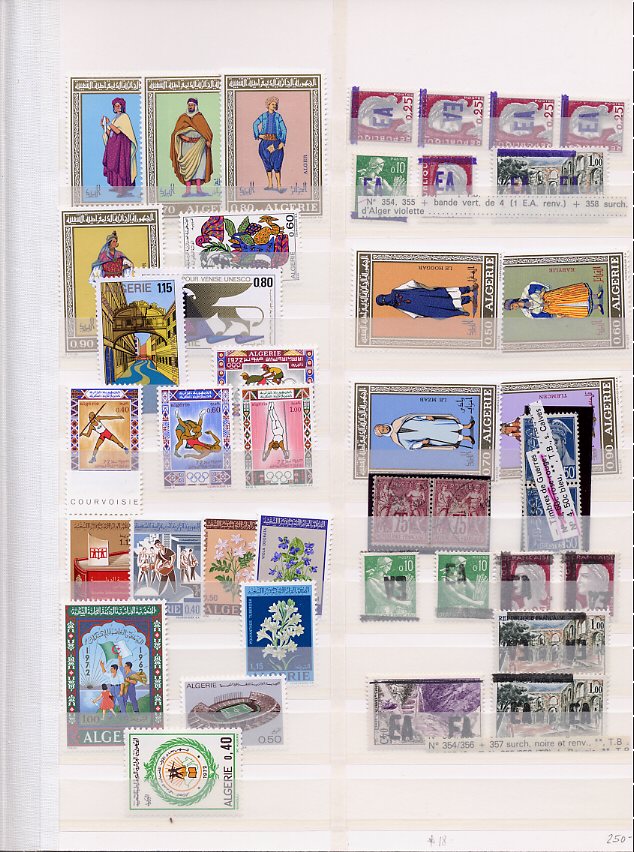 Philatélie  Echange timbres du Monde avec Timbres d'Algérie