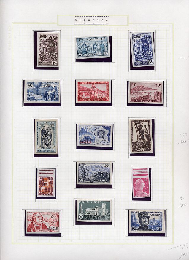 Philatélie  Echange timbres du Monde avec Timbres d'Algérie