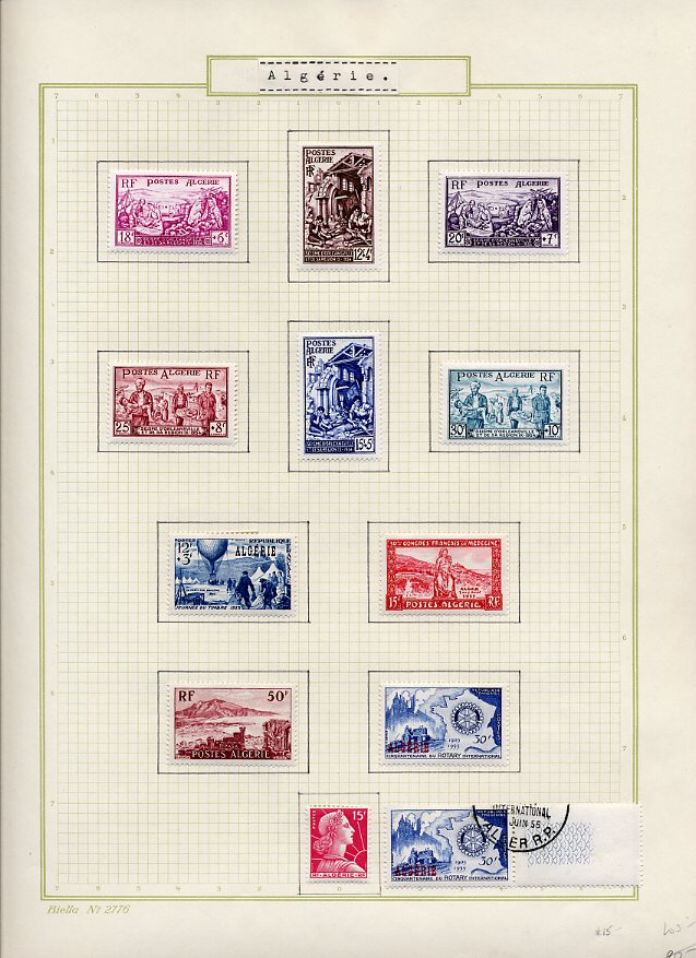 Philatélie  Echange timbres du Monde avec Timbres d'Algérie