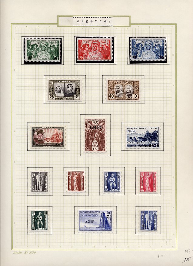 Philatélie  Echange timbres du Monde avec Timbres d'Algérie