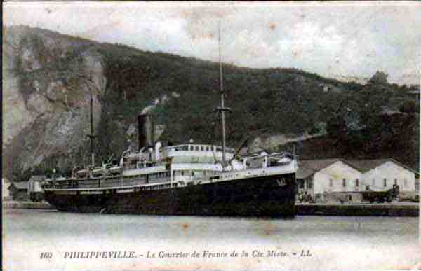 Photo ancienne du courrier de France de la compagnie mixte - Skikda (Philippeville)
