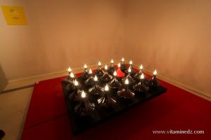 Samir hamiane, Lampe et lustre Céramique et verre FIAC 2014, Festival International d\'Art Contemporain d\'Alger au MAMA