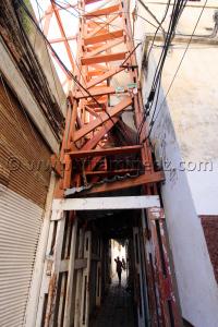 Echafaudage de soutien aux rues de la Casbah d\'Alger, Patrimoine immobilier en voie de dispartition