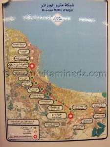 Carte réseau Métro d\'Alger
