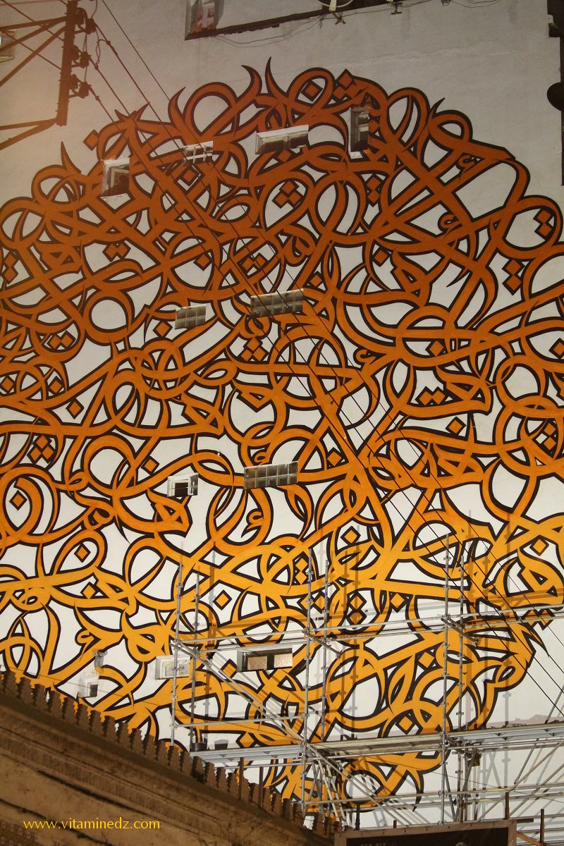 Street Art , calligraffiti du franco-tunisien eL Seed dans le cadre de DJART '14