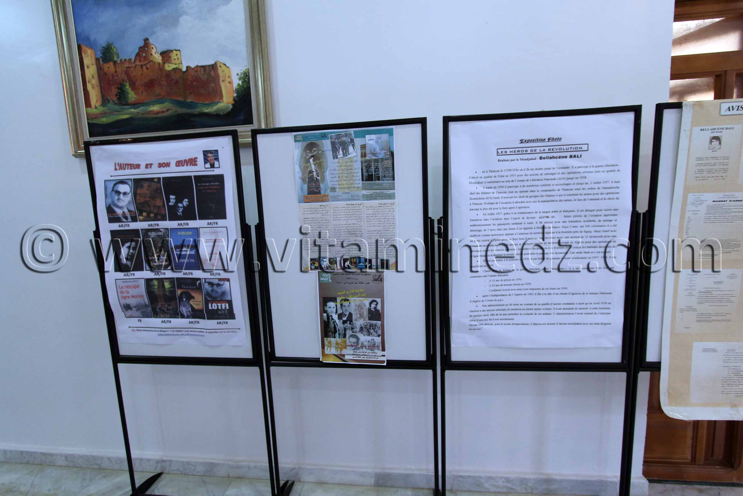 Tlemcen - Exposition de Mr Bali à l'occasion du 60e anniversaire de la Guerre de Libération
