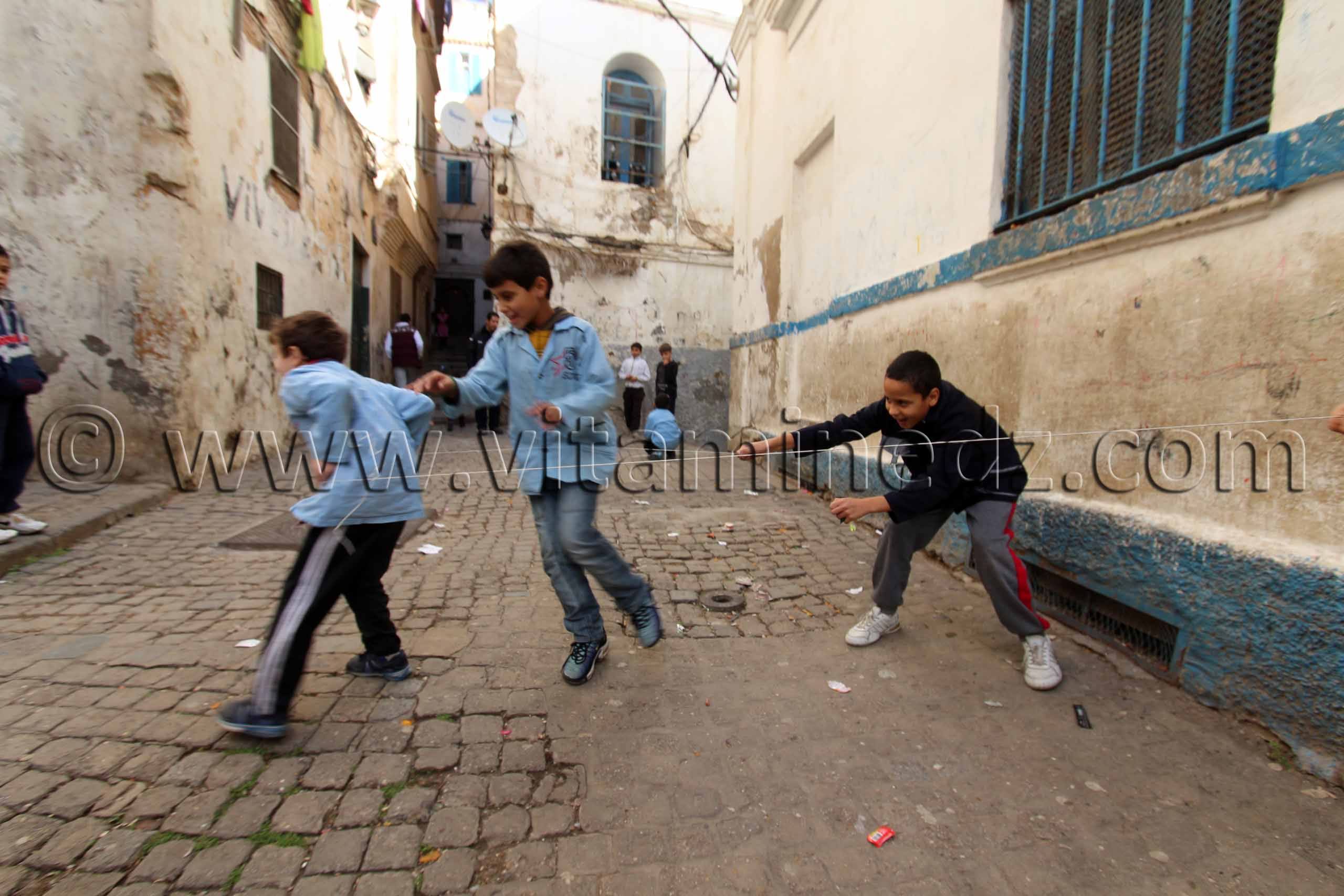 Jeux d'ecoliers de l'ecole Tarek Ibn Ziyad, Casbah d'Alger
