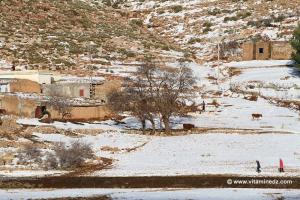 Tlemcen Village de Ghar Boumaaza Chutes de neige