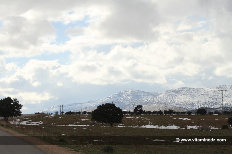 Tlemcen Chutes de neige sur les hauteurs de Beni Smiel