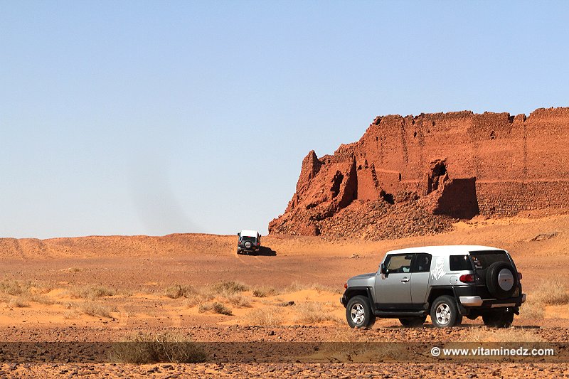 Virée en Toyota 4X4 à Ksar Basalementre El Hadj Guelmane et Ksar Kaddour