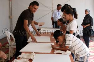Atelier de dessin pour enfants Tlemcen, le FELIV au palais d\'El Mechouar (25.06.2011)