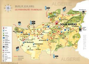 Carte touristique de Souk-Ahras