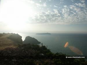 L'ile de Rachgoun à partir d'El Bradej