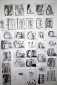 Ecole des Beaux Arts à Tlemcen, croquis au crayon