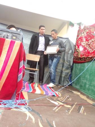 Remise de tableaux d'honneur