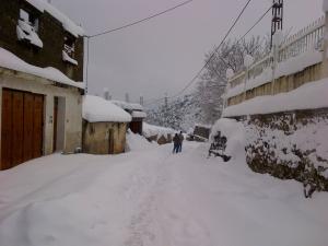 Le village sous la neige