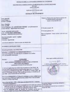 extrait du jugement de hadj tayeb boucif