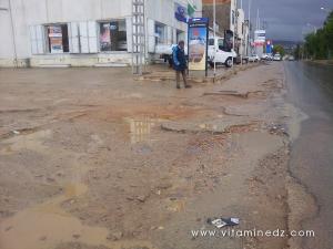 Voierie et routes cassées à la Zone industrielle de Tlemcen
