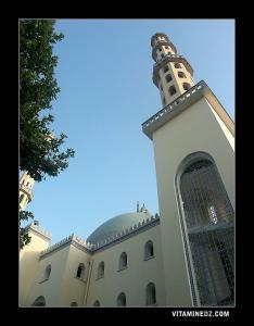 Haut minaret de la Mosquée El Kawthar à Blida
