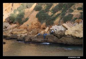 Pêcheurs à la plage de Sidi Boucif