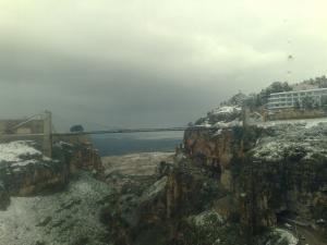 pont de Constantine jour de neige