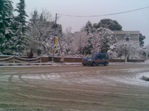 الثلوج بمدينة البيض