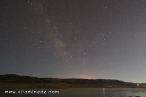 Tlemcen - Barrage El Mefrouche la nuit, voie lactée