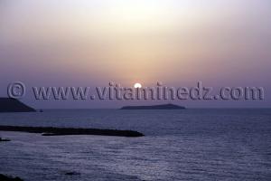 Coucher de soleil, sur l'ile de Rachgoun Beni Saf
