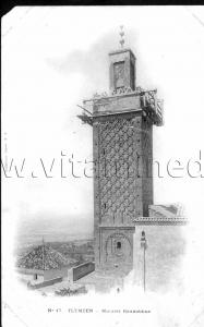 Tlemcen Photo Ancienne - minaret sidi boumediene en restauration
