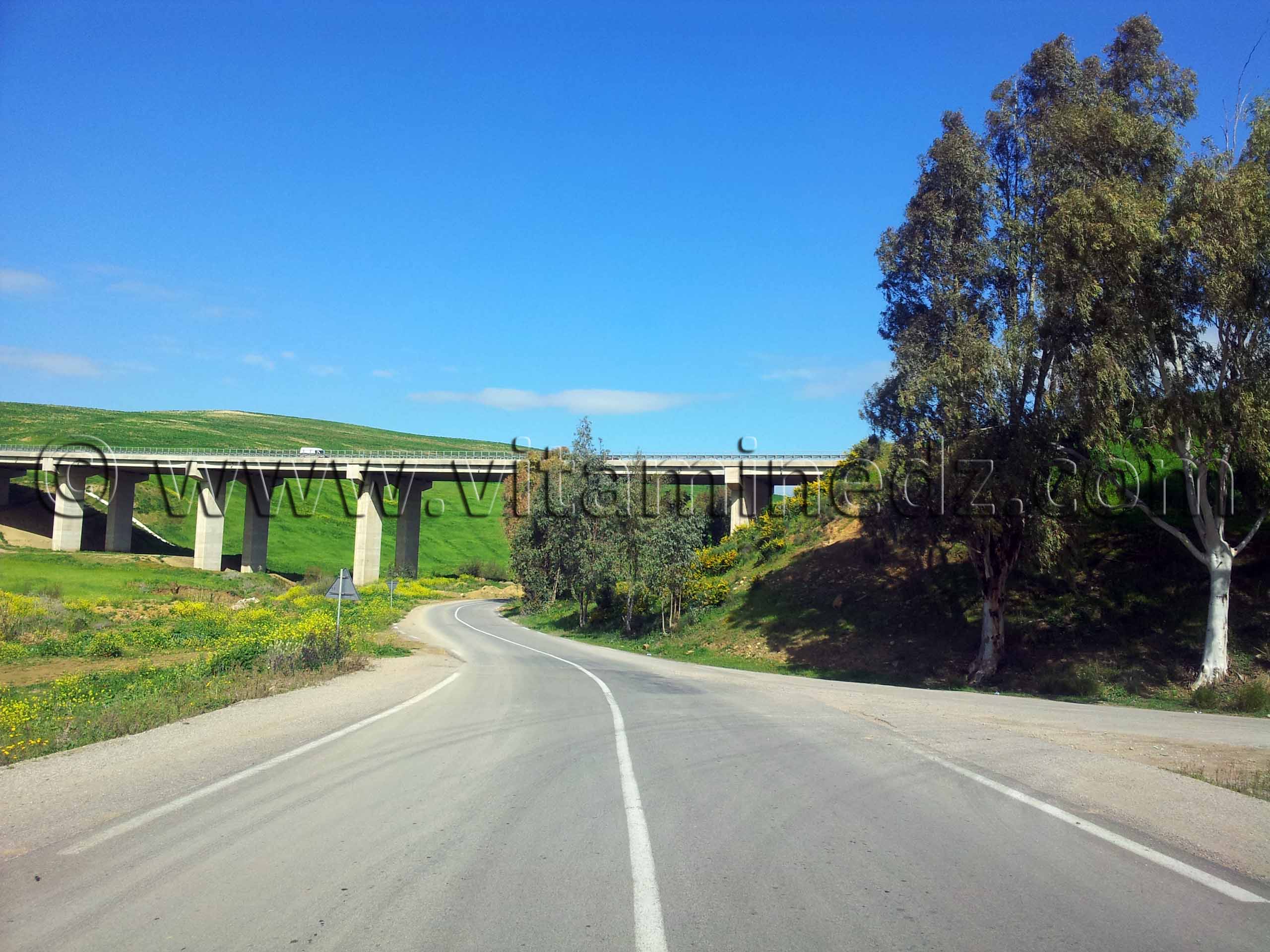 Tlemcen - RN2 Sous le pont de l'autoroute Commune de Amieur