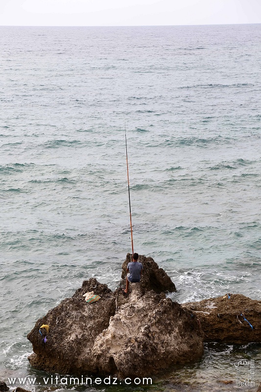 Pêche à la ligne, Cap Figalo (Plages sauvages) Wilaya Ain Temouchent