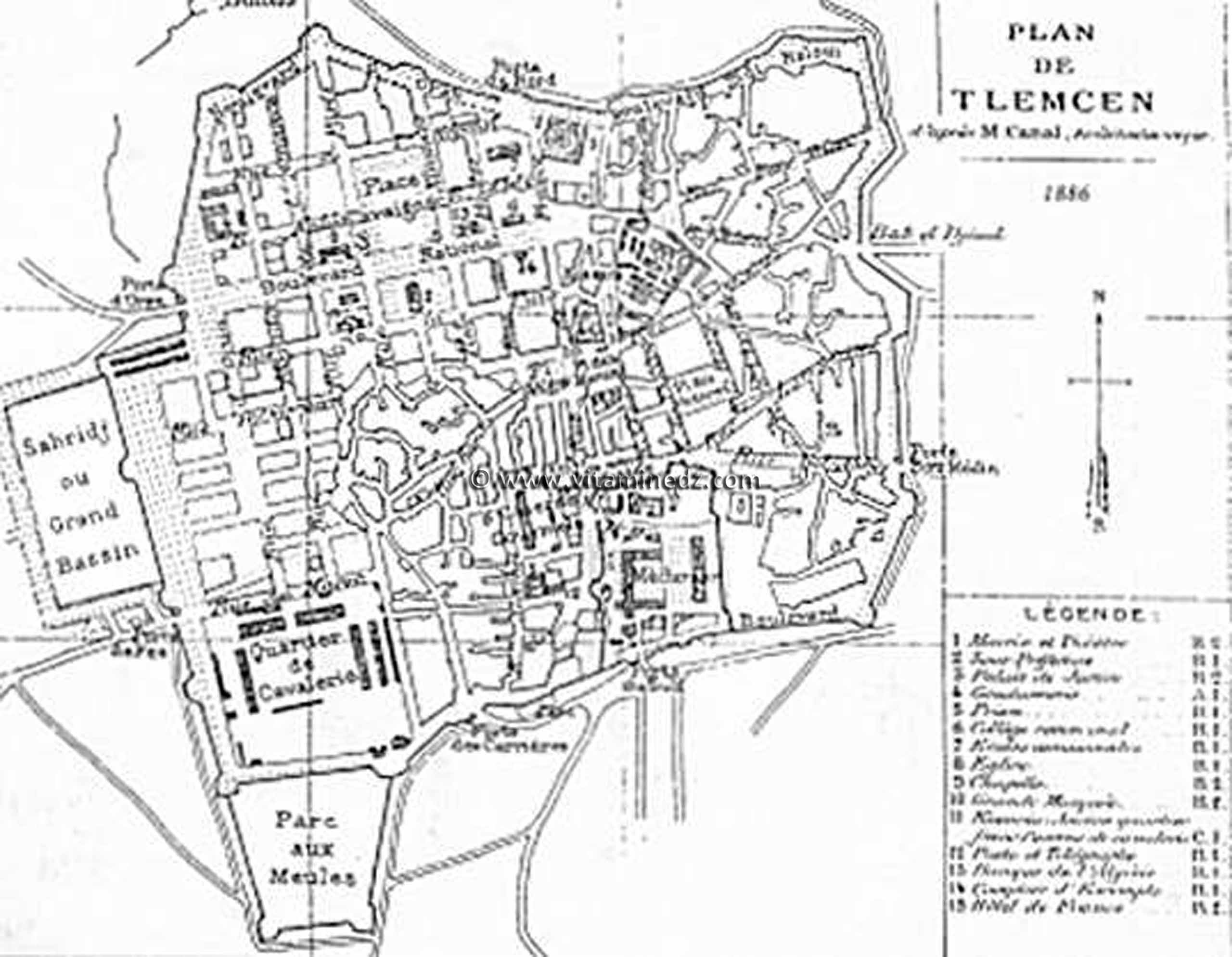 Plan de Tlemcen 1856