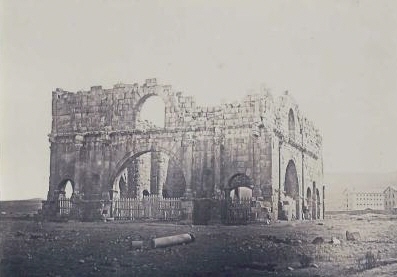 Ruines du Pretorium, Lambessa PHOTO ANCIENNE D'ALGERIE  Félix Jacques Antoine Moulin 1802 -1875