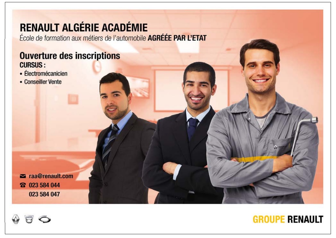 Inscriptions Renault Algérie Académie