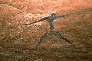 Oued Djaret, Algérie. Homme tourné vers l\'avant