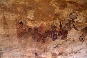 Algérie - Tassili, Gravures rupestres Oued Djaret, Algérie.