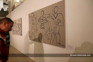 Toile de Gastineau Massamba MBONGO à Alger - 7e FIAC (Festival international d\'Art Contemporain)