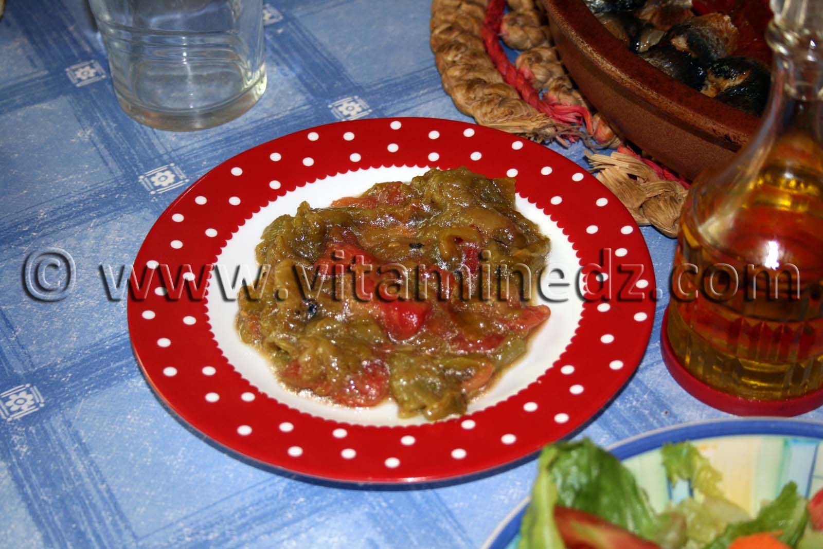 Poivron a la tomate et huile d'olive